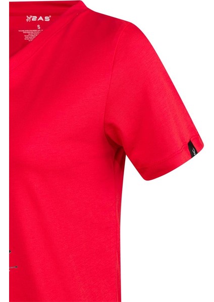 Alone Baskılı V Yaka Kadın T-Shirt 413