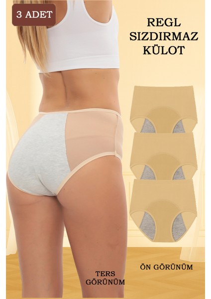 3'lü Comfortflow Ultimate Regl Külodu Süper Emici, Günlük Gece Boyunca Heryaşa Uygun Sızdırmaz Külot