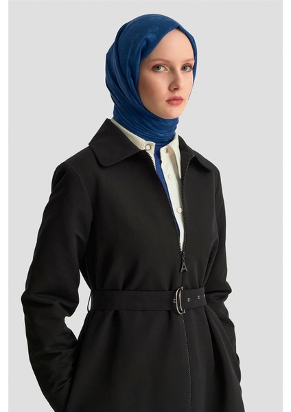 Trok Kemerli Pardesü 25K8512 Siyah fırsatları