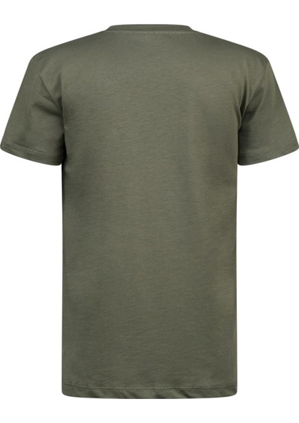 Aja Çocuk Baskılı T-Shirt Haki 216