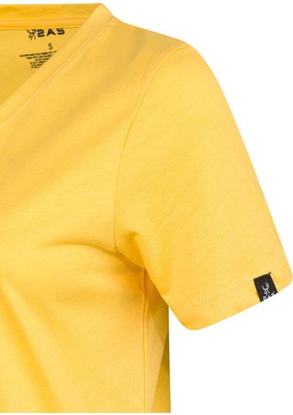 Alone Baskılı V Yaka Kadın T-Shirt 404