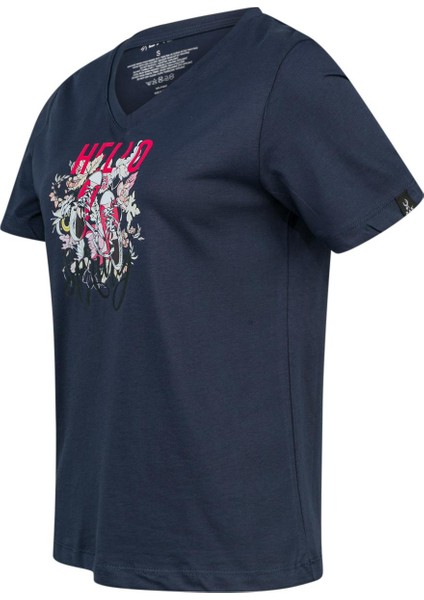 Alone Baskılı V Yaka Kadın T-Shirt 402