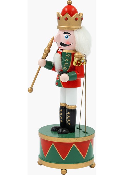 Kurmalı Müzikli Kırmızı/yeşil Nutcracker 30CM modelleri