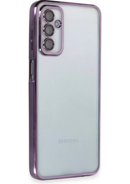 Samsung Galaxy M23 Kılıf Lensli Silikon - Mor - A3833-9220