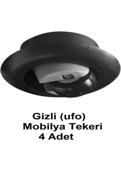 Gömme, Gizli (Ufo) Mobilya Tekeri (4 Adet) modelleri
