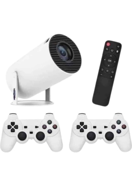 4K Wireless Çift Kollu Kumandalı Oyun Projeksiyonu Retro Video Oyunu modelleri