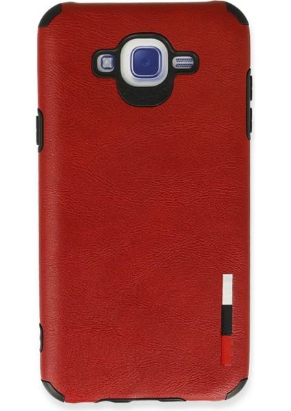 Samsung Galaxy J7 Kılıf Loop Deri Silikon - Kırmızı - A7501-5354