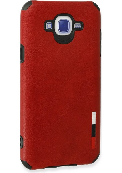 Samsung Galaxy J7 Kılıf Loop Deri Silikon - Kırmızı - A7501-5354 modelleri