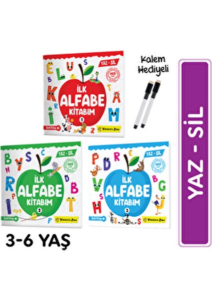 İlk Alfabe Kitabım Yaz-Sil Seti Sesli Kitap Eğlenceli Öğrenme Deneyimi fiyatları