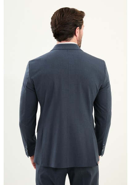 Düz Slim Fit Geniş Yaka Kruvaze Erkek Takım Elbise indirimleri