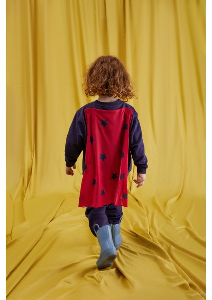 Pelerin Detaylı Sweatshirt - Gece Mavisi