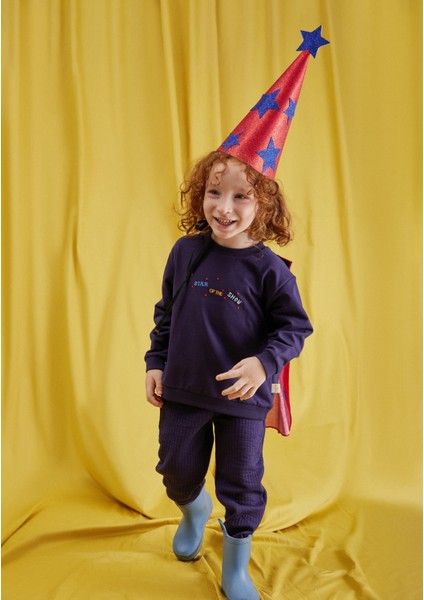 Pelerin Detaylı Sweatshirt - Gece Mavisi fiyatları