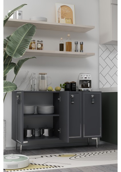 8186KM-64CT Konsol,kahve Köşesi,ayakkabılık,ofis Evrak Dolabı,mutfak Kiler Dolabı,tv Ünitesi-Ag