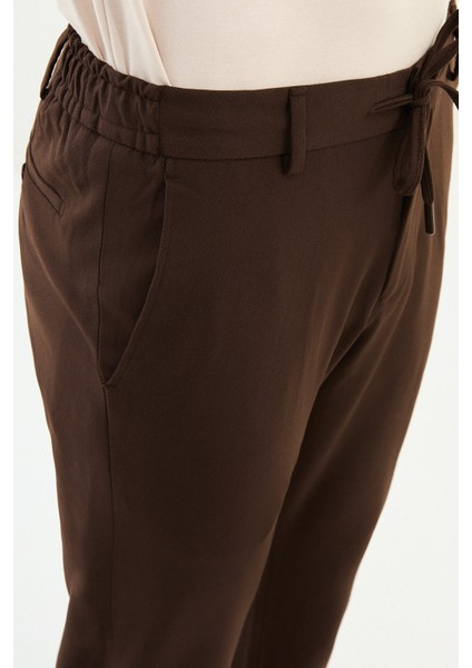 Düz Slim Fit Ipli Beli Lastikli Erkek Pantolon fiyatları