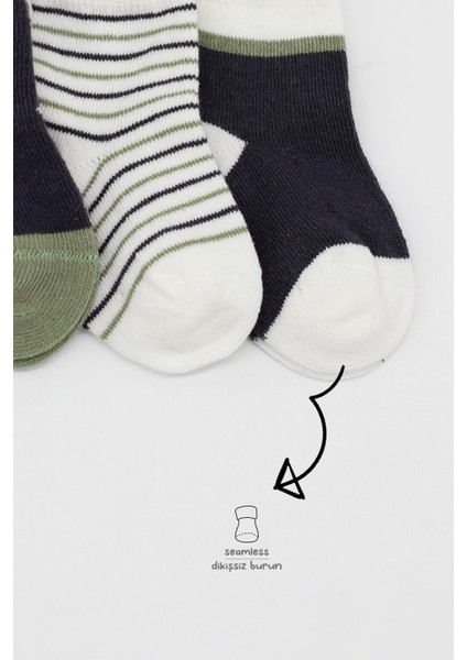 Bistyle 3'lü Penye Erkek Soket Çorap BS10111 Antrasit modelleri