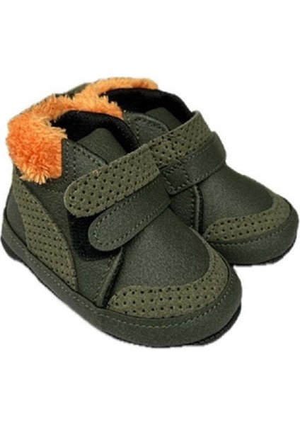 Süet Deri Welsoftlu Patik - Haki - 19 Haki