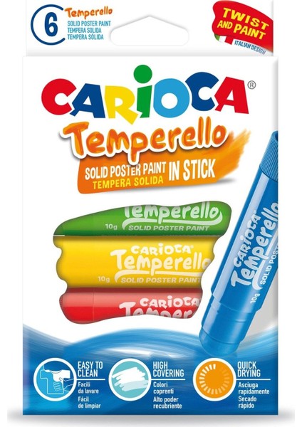 Carioca Temperello Stick Poster Boya Kalemi 6lı