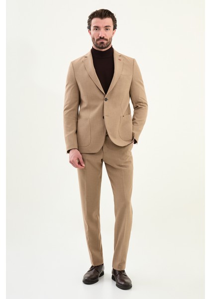 Düz Slim Fit Mono Yaka Torba Cepli Pantolonu Lastikli Erkek Takım Elbise modelleri