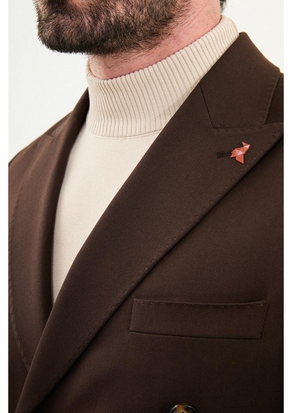 Düz Slim Fit Geniş Yaka Punto Dikiş Kruvaze Erkek Takım Elbise fiyatları