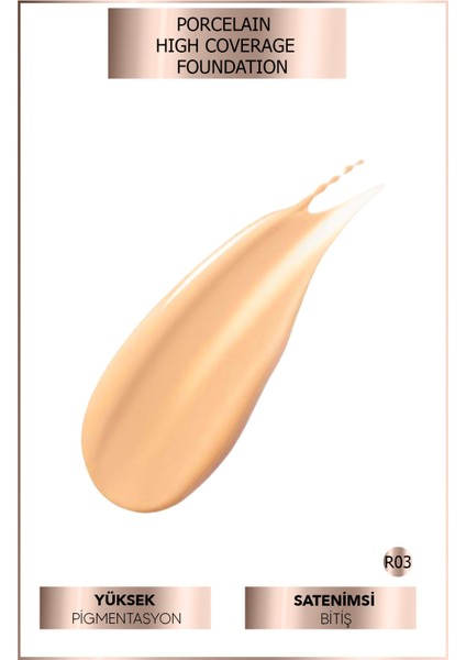 Porcelain High Coverage Foundation fiyatları