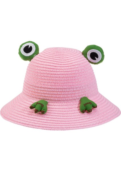 Kitti Bebe Hasır Şapka ( 2-6 Yaş ) Y24700-05 Pembe