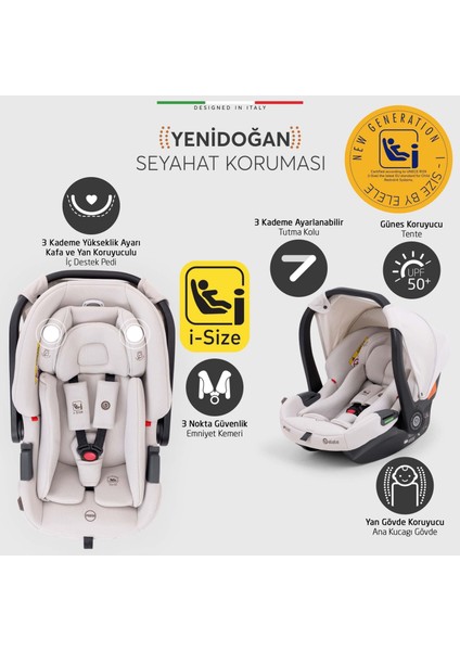 Pilota Premium Kabin Tipi Travel Sistem Bebek Arabası Bej fırsatları