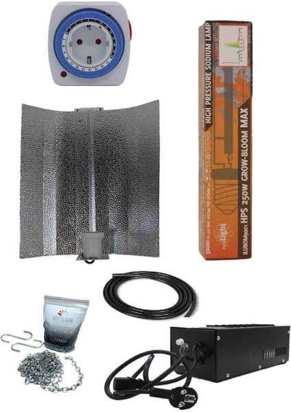 250W Manyetik Kompakt Balastlı Grow Bloom Max Set