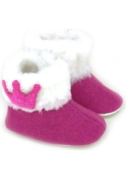 Taç Detaylı Panduf - Fuşya - 18 Fuşya