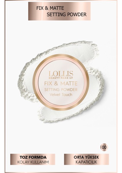 Fix & Matte Setting Powder / Sabitleyici Toz Pudra