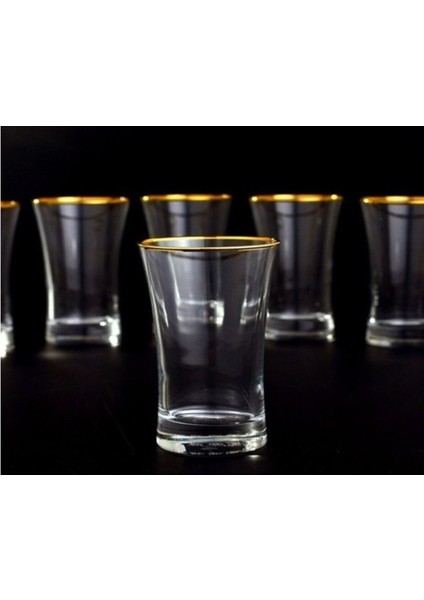 Azur Bardak Altın Yaldızlı 210 cc 3 Adet