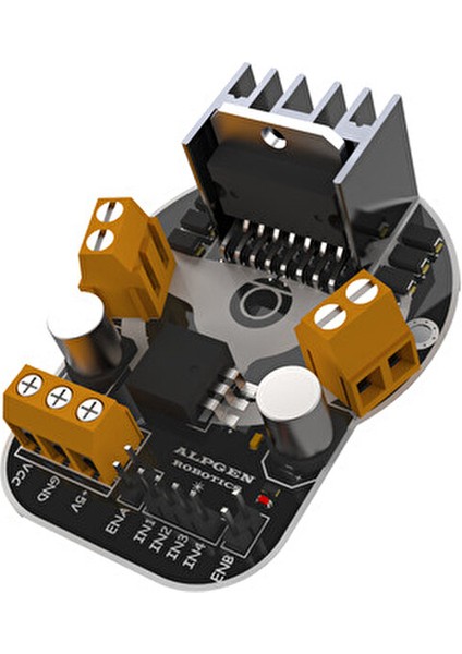 L298N DC Motor Sürücü Modülü Çift Yönlü Kontrol ve Hız Ayarı Özellikleriyle 1 Adet