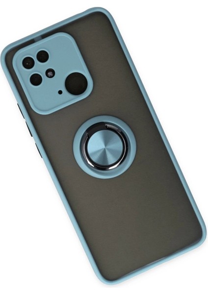 Xiaomi Poco C40 Kılıf Montreal Yüzüklü Silikon Kapak - Buz Mavi - A4028-7570 fiyatları