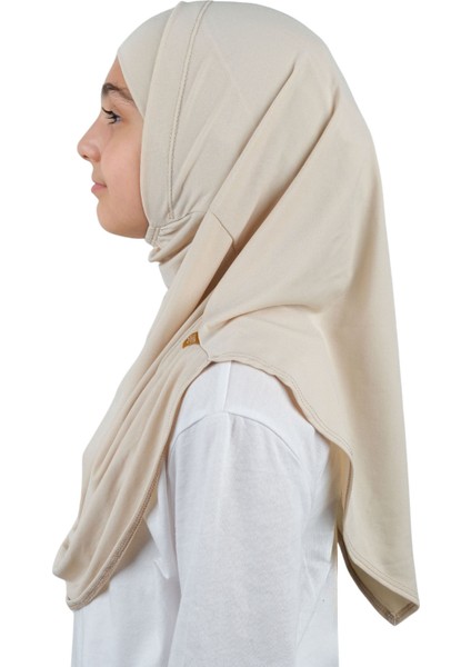 Pratik Hazır Geçmeli Boneli Çocuk Şal Bej indirimleri