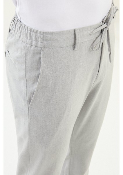 Düz Slim Fit Ipli Beli Lastikli Erkek Pantolon fiyatları