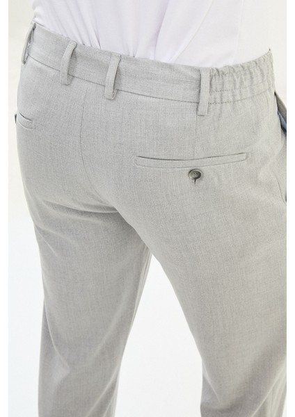 Düz Slim Fit Ipli Beli Lastikli Erkek Pantolon fırsatları