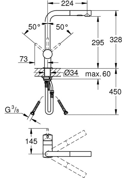 Eviye Bataryası Spiralli 2 Fonksiyonlu Minta Krom- 30274000 indirimleri