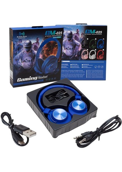 GM-025 Gaming Oyuncu Mikrofonlu Kablosuz Kulaklık modelleri