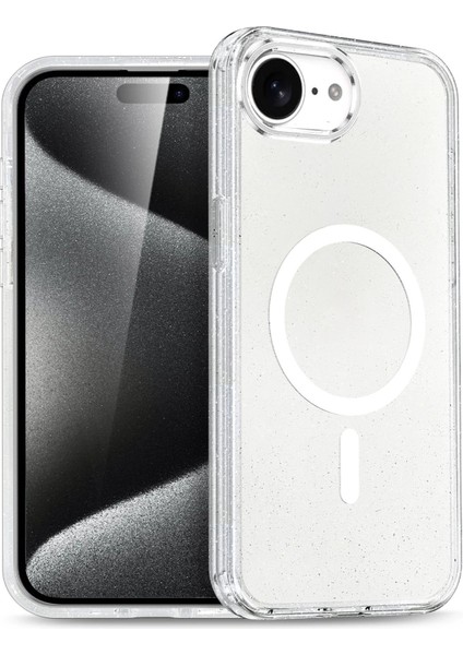 Apple iPhone 16E Star Magsafe Kapak - Şeffaf - A6944-6214