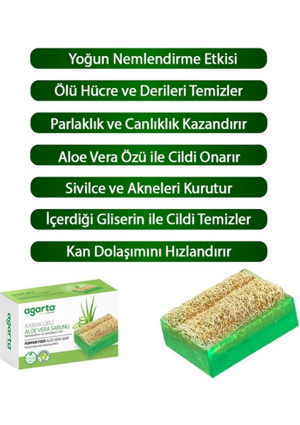 Agarta Kabak Lifli Aloe Vera Sabunu 125 gr modelleri