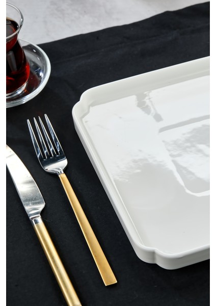 Porselen Kare Servis ve Sunum Tabağı 23X23 cm – Şık Kahvaltı ve Meze Tabağı fiyatları