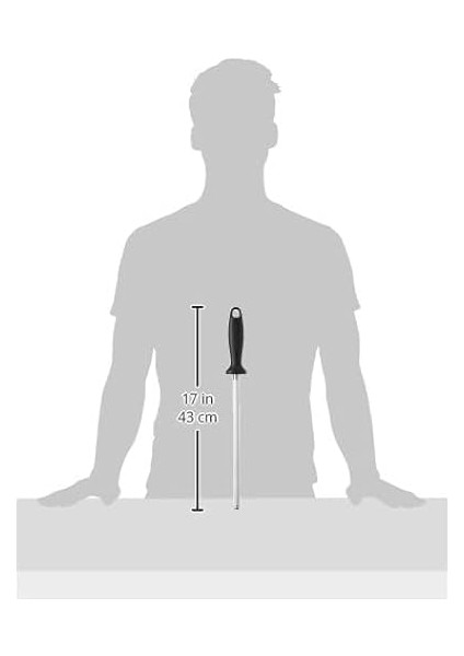 Knife Sharpeners Plastik Saplı Çelik Masat, Paslanmaz Çelik, Siyah fırsatları
