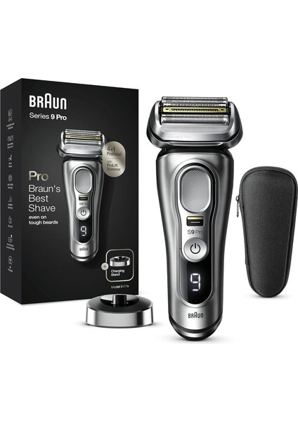 Series 9 Pro Premium Erkek Tıraş Makinesi, 4+1 Tıraş Başlığı, Elektrikli Tıraş Makinesi ve Pro