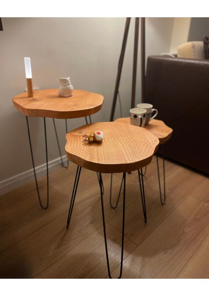 Sehpa Orta Sehpa Bushop Sehpa Modelleri 3lü Set Boho Trio Serisi fırsatları