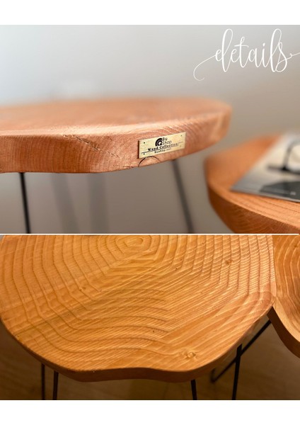 Sehpa Orta Sehpa Bushop Sehpa Modelleri 3lü Set Boho Trio Serisi