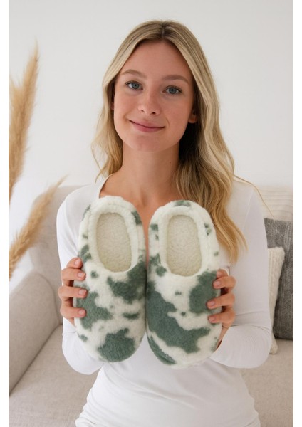 3'lü Set Kadın Kışlık Peluş Ev Terliği Yumuşak Sessiz Taban Günlük Terlik