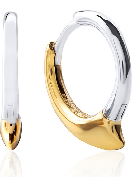 Altın Minimal Kavis Detaylı 925 Ayar Gümüş Küpe 139 indirimleri