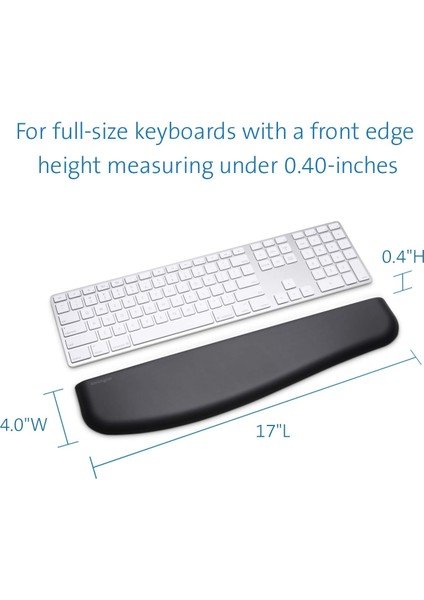Ergosoft - Ince Klavyeler Için Bilek Desteği, Siyah indirimleri