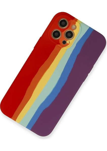 iPhone 12 Pro Kılıf Ebruli Lansman Silikon - Kırmızı-Mor - A8022-1205 fiyatları