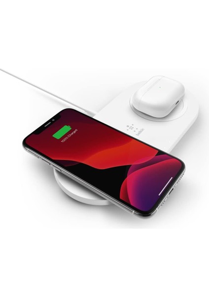 Boost Charge Iki Şarj Pedi ile Kablosuz Şarj Cihazı (Kablosuz Çift Şarj Cihazı, 15W, Telefon, fırsatları