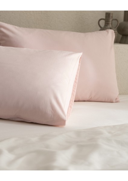 Manon %100 Pamuk Yastık Kılıfı Seti - Açık Pudra modelleri